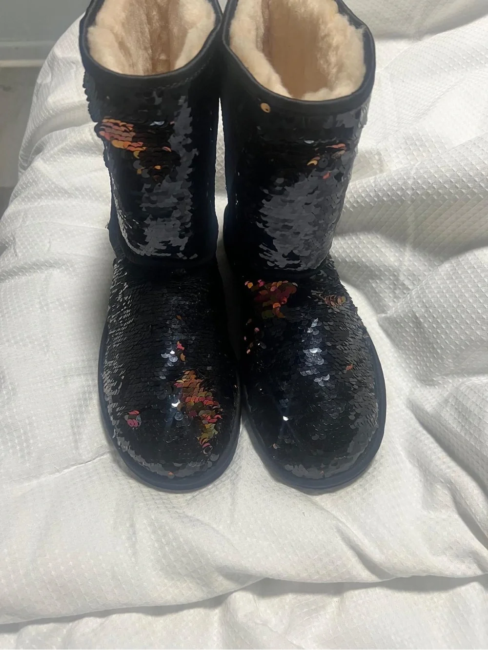 UGG Women's Black Sequin Mid-Calf Boots